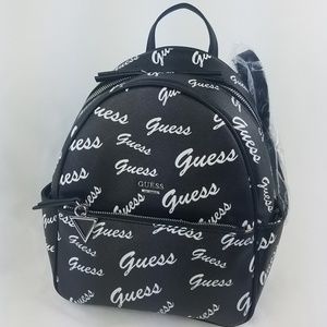 NWT Guess Black and White Backpack
